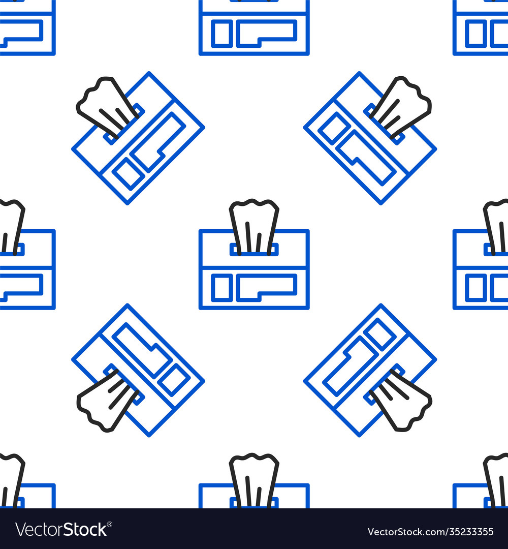 Line wet wipe pack icon isolated seamless pattern