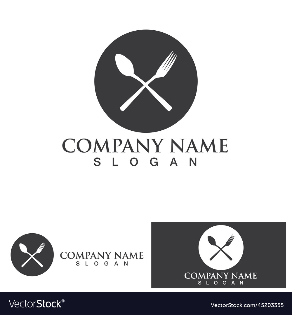 Spoon and fork logo and symbol
