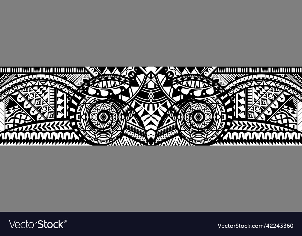 Abstract polynesian ethnic pattern Royalty Free Vector Image
