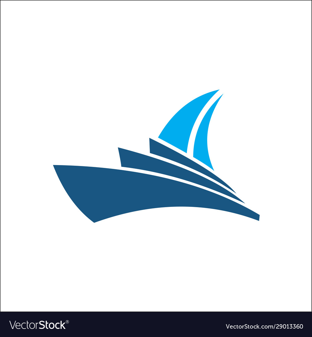 Cruise Ship Logo Template Icon Design Royalty Free Vector