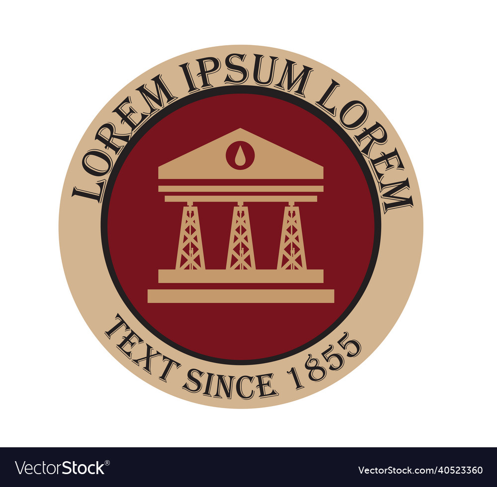 Drilling company design logo Royalty Free Vector Image