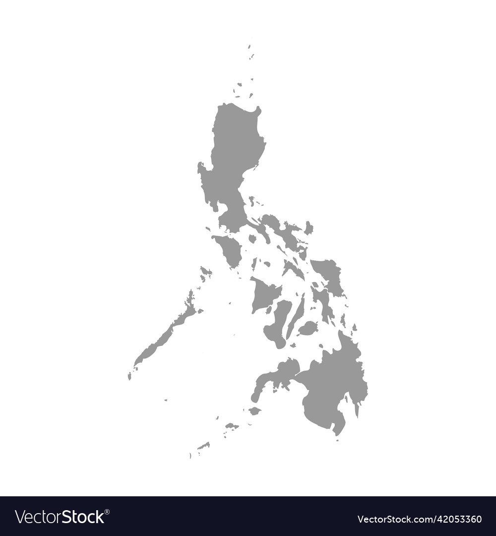 Philippines country map silhouette Royalty Free Vector Image