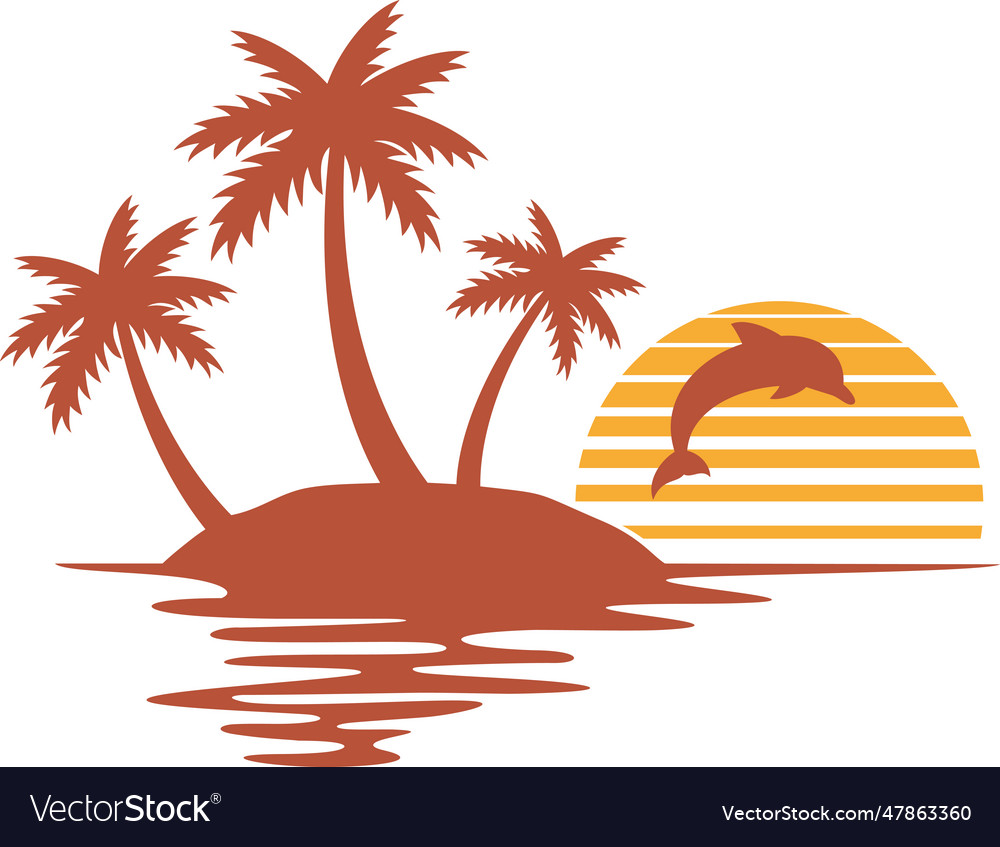 Tropical island Royalty Free Vector Image - VectorStock
