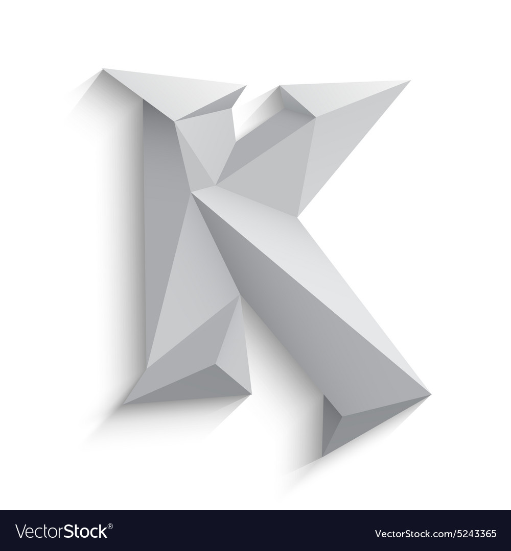 3d Letter K On White Royalty Free Vector Image