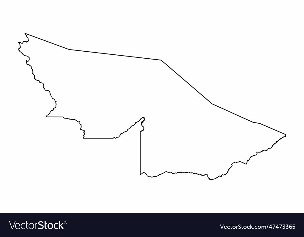 Acre state outline map Royalty Free Vector Image