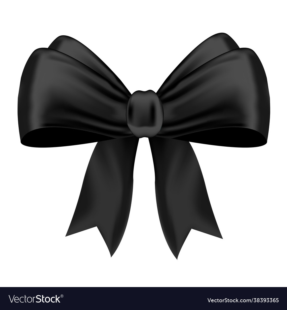 Dark black bow Royalty Free Vector Image - VectorStock