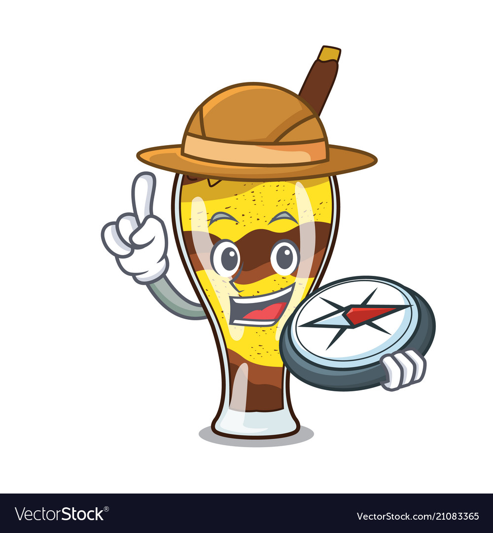 Explorer mangonada fruit mascot cartoon