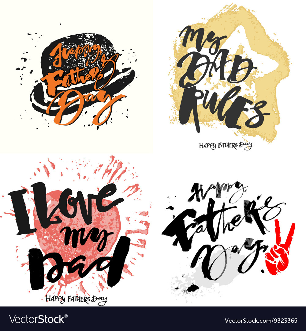 Fathers day concept hand lettering motivation