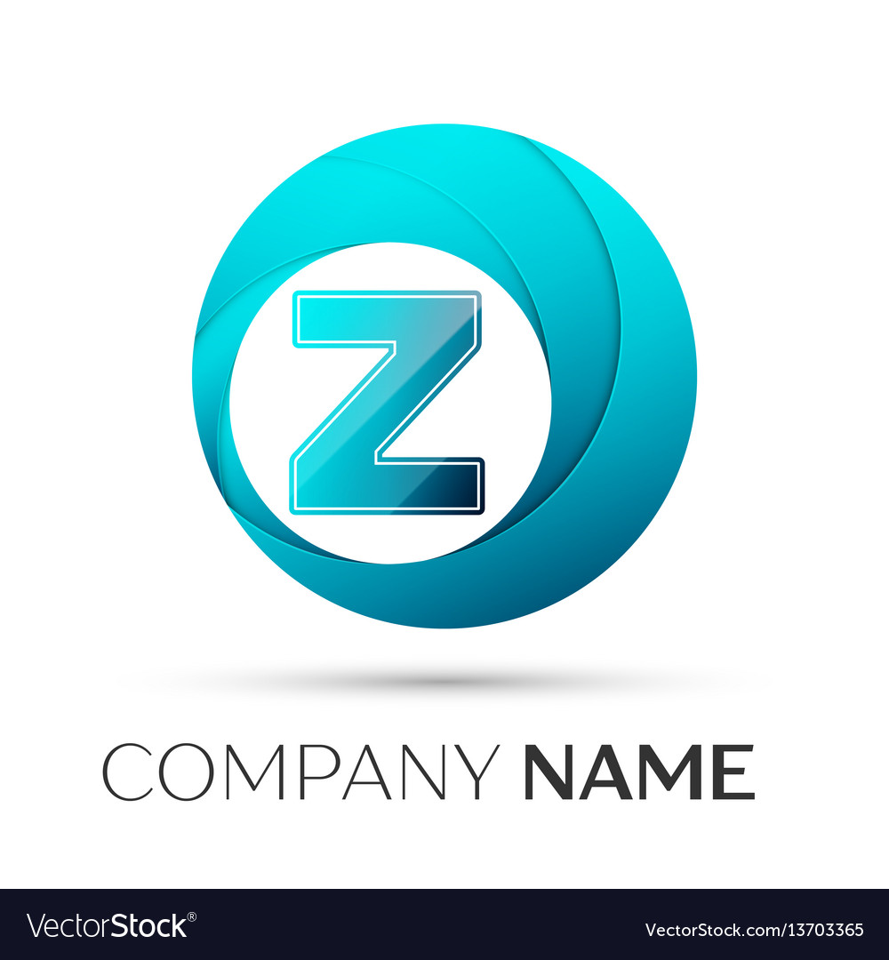 Letter Z Logo Symbol In The Colorful Circle Vector Image