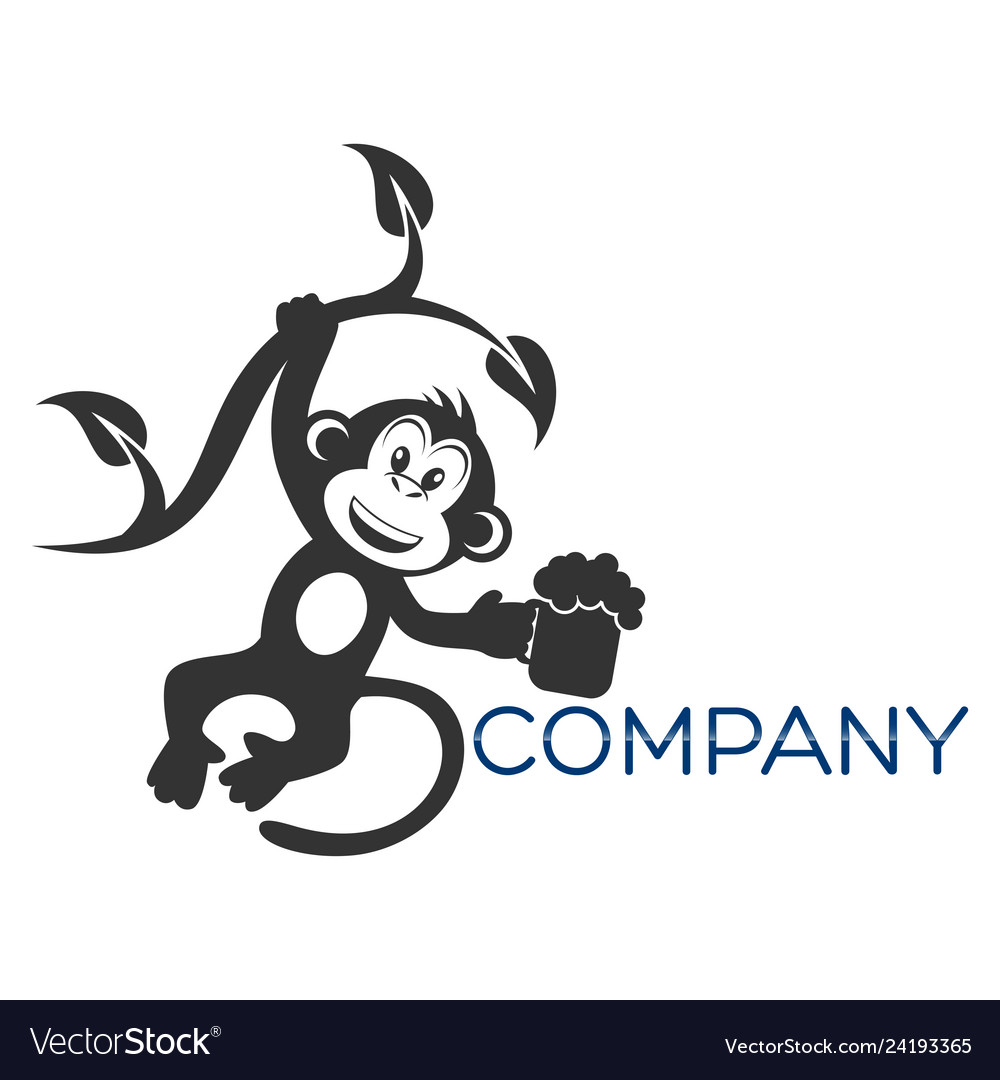 Vector logo set with Monkey. suitable for company logo, print