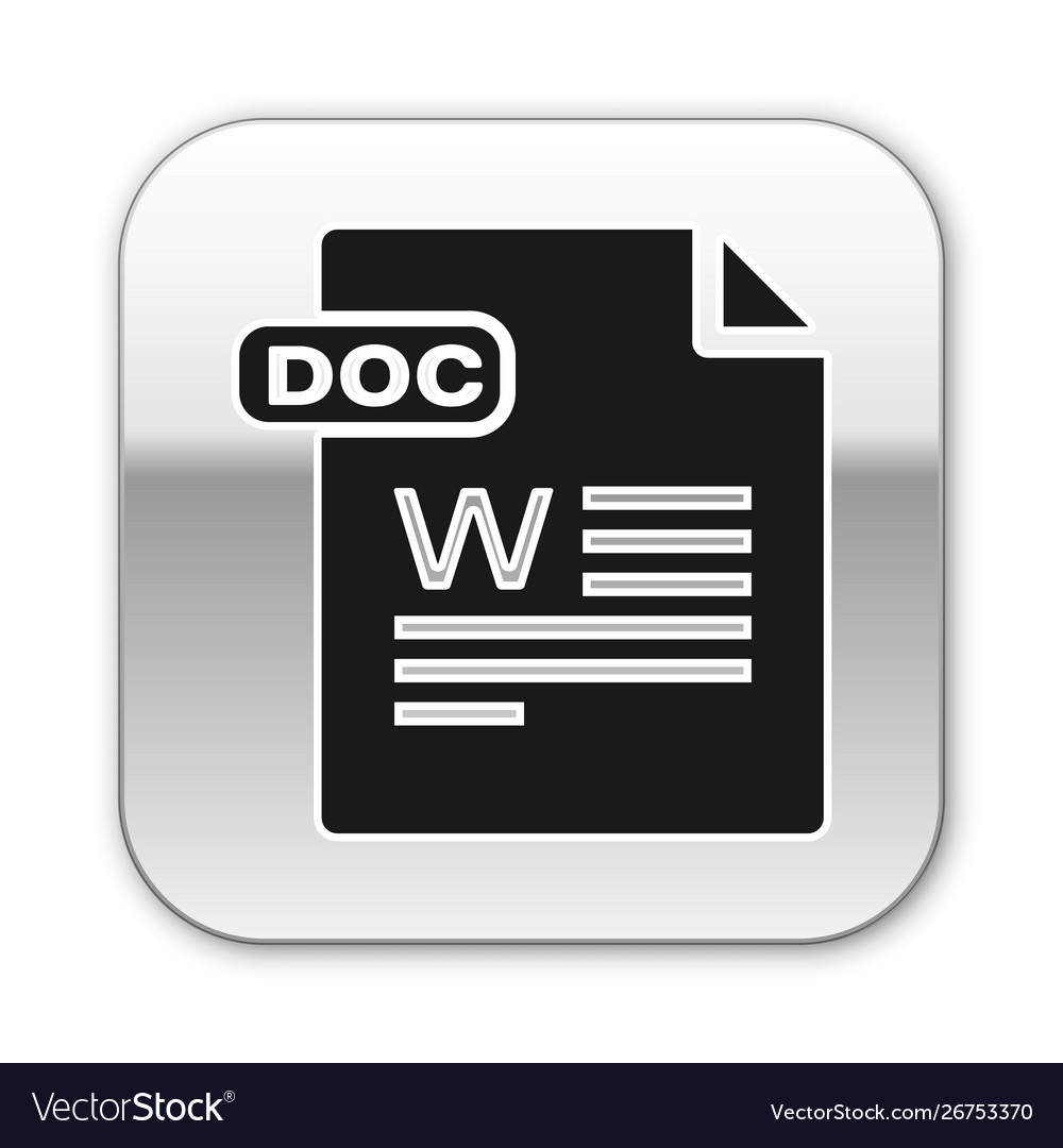 Black doc file document download button icon