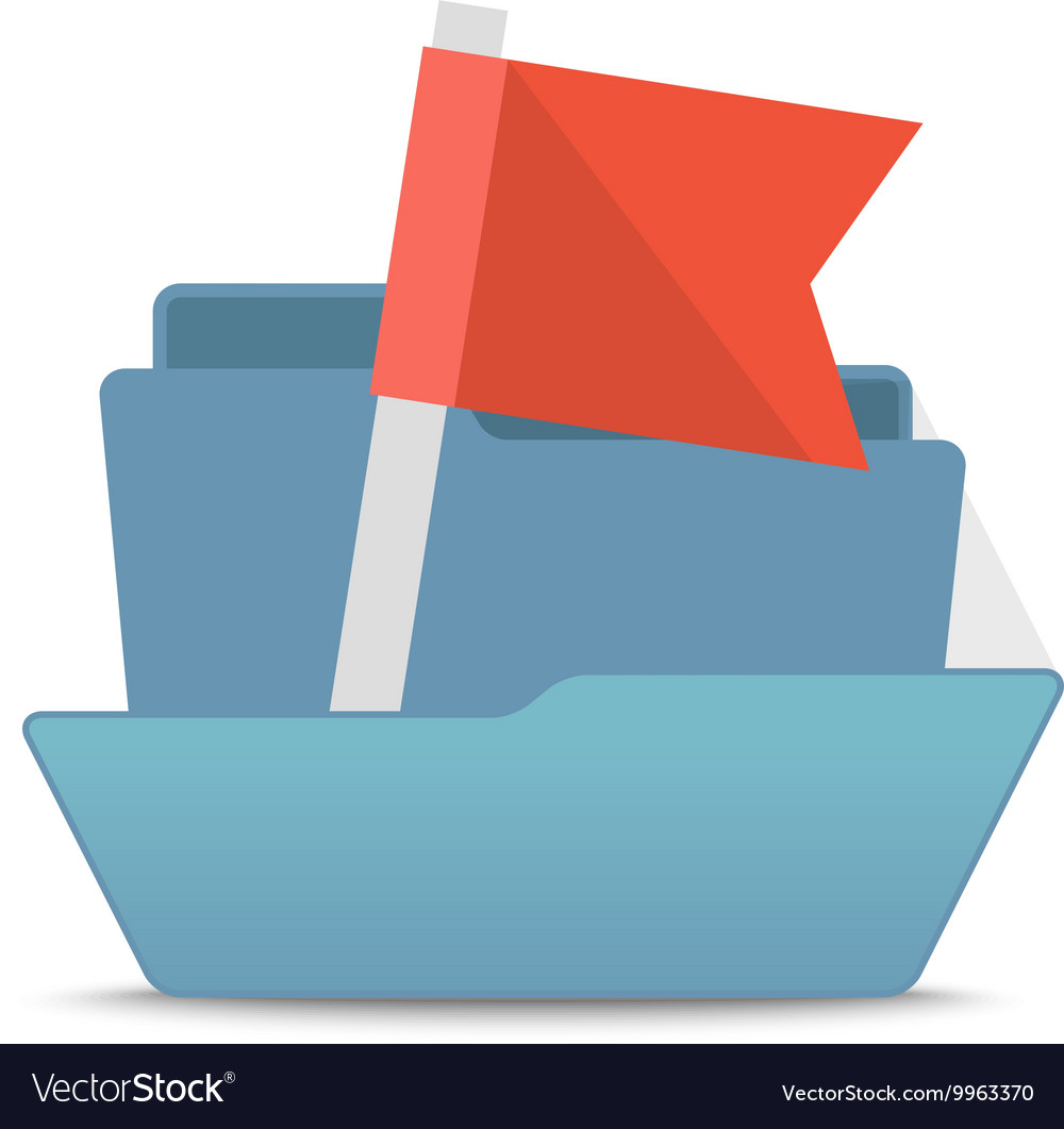 Computer interface folder open isola Royalty Free Vector