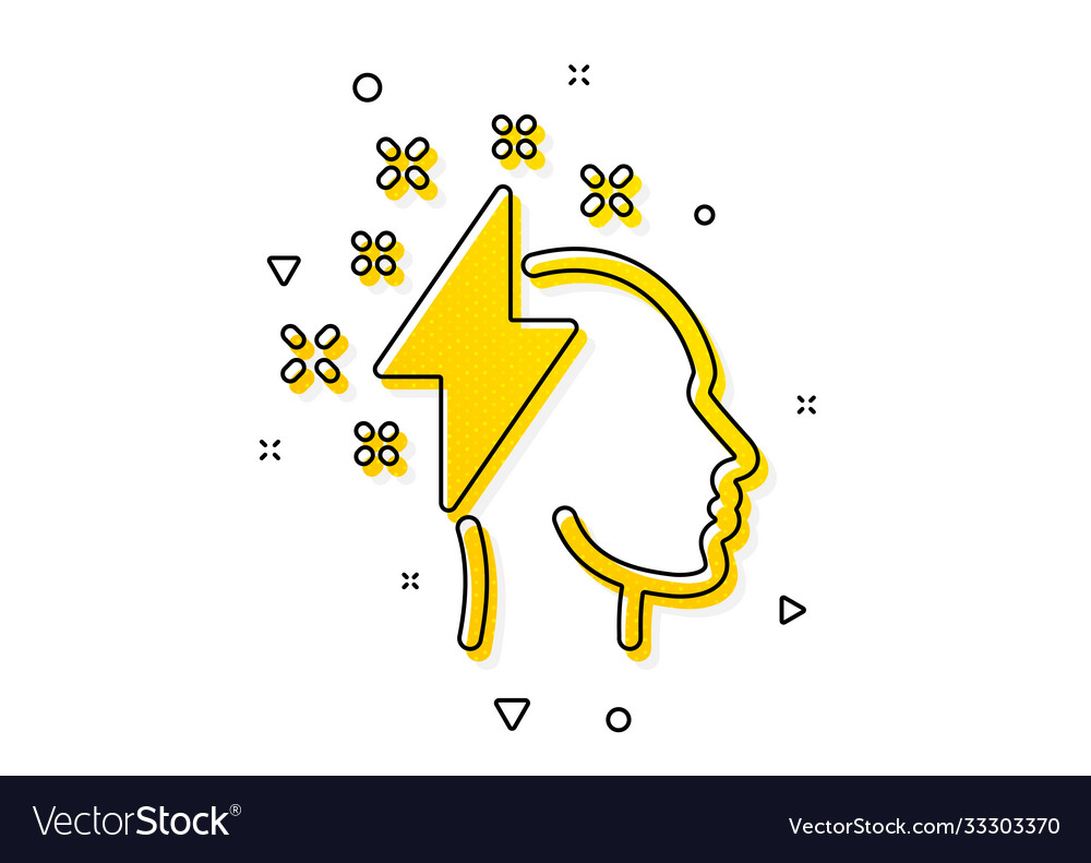 Creative brainstorming icon human head