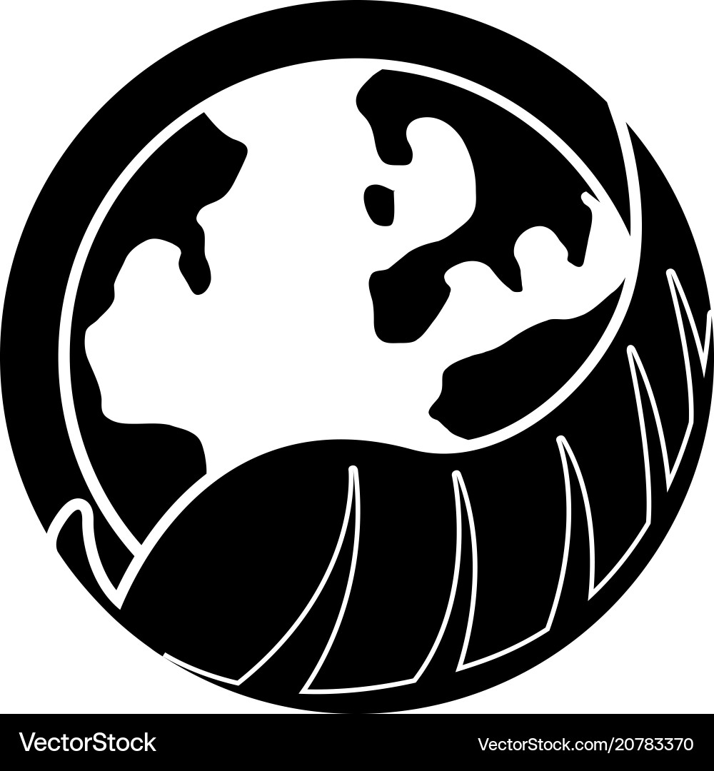 Globe with a leaf Royalty Free Vector Image - VectorStock