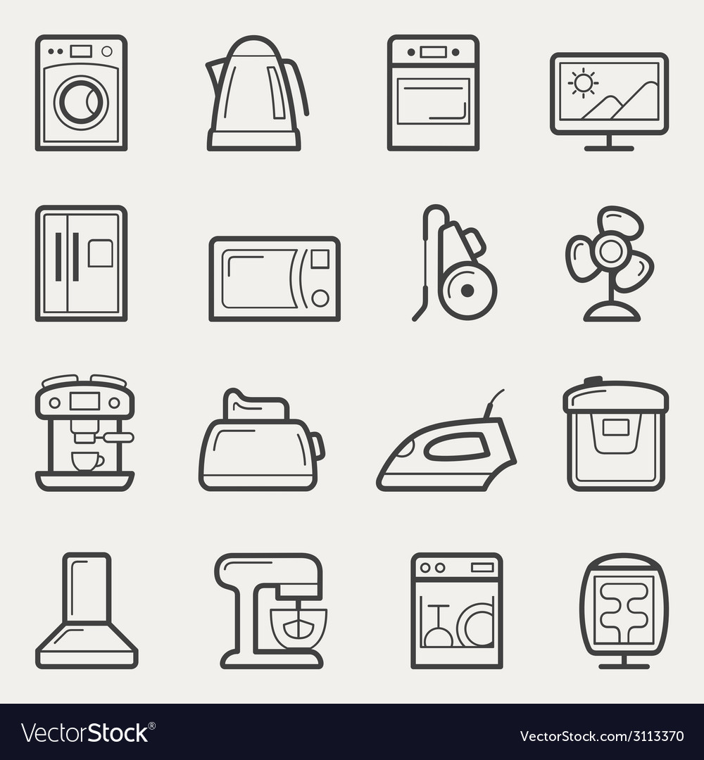 Home appliances Royalty Free Vector Image - VectorStock