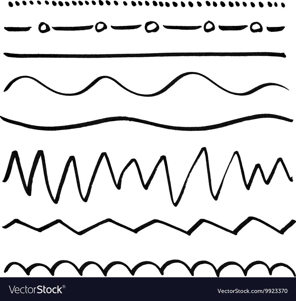 Set of hand drawn dividers Royalty Free Vector Image