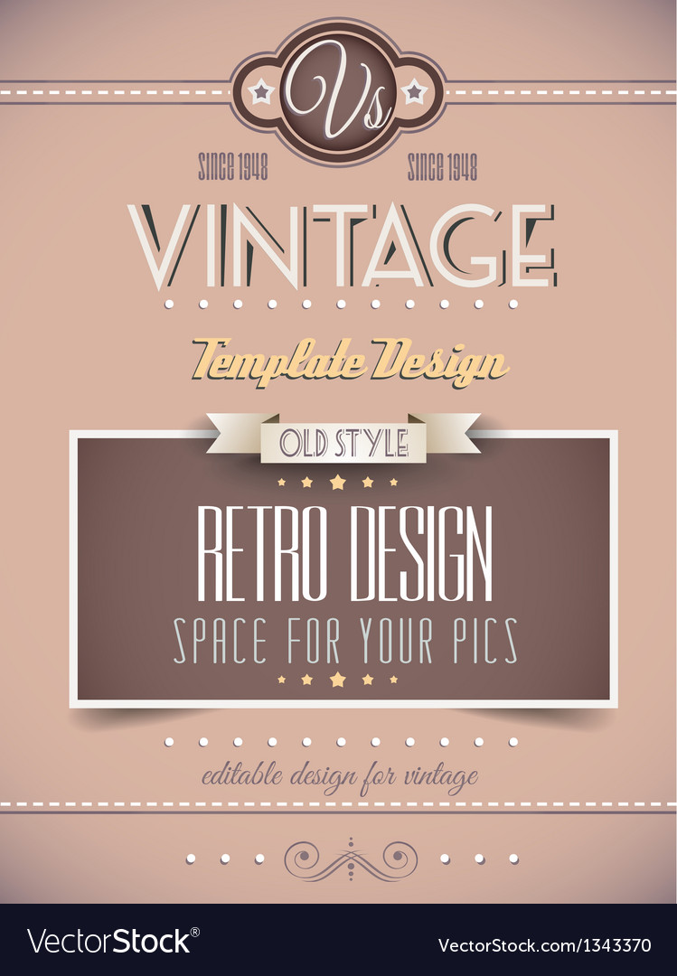 vintage retro page or