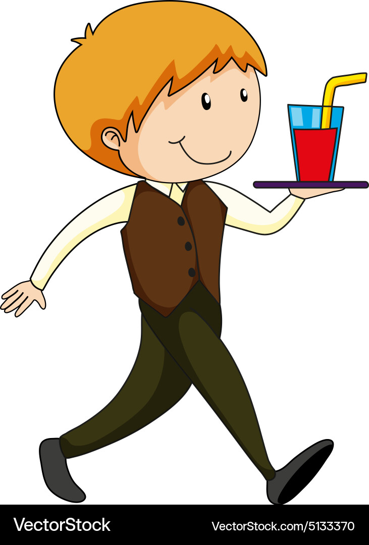 Waiter Royalty Free Vector Image - VectorStock