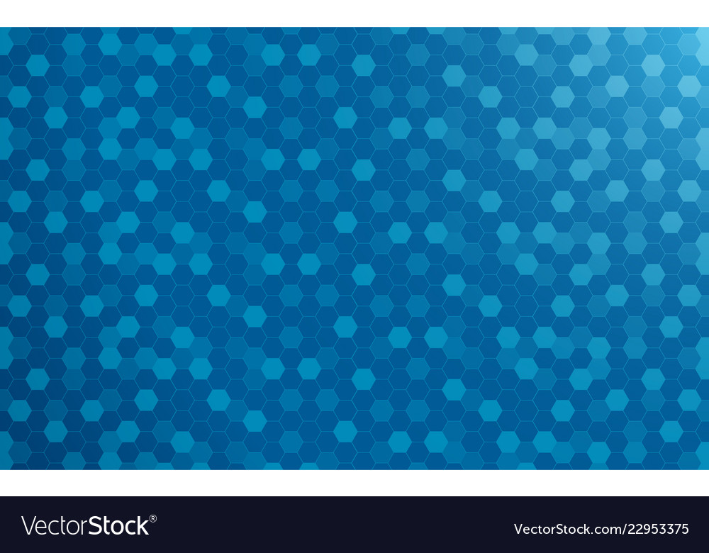 Blue abstract background with hexagon technology