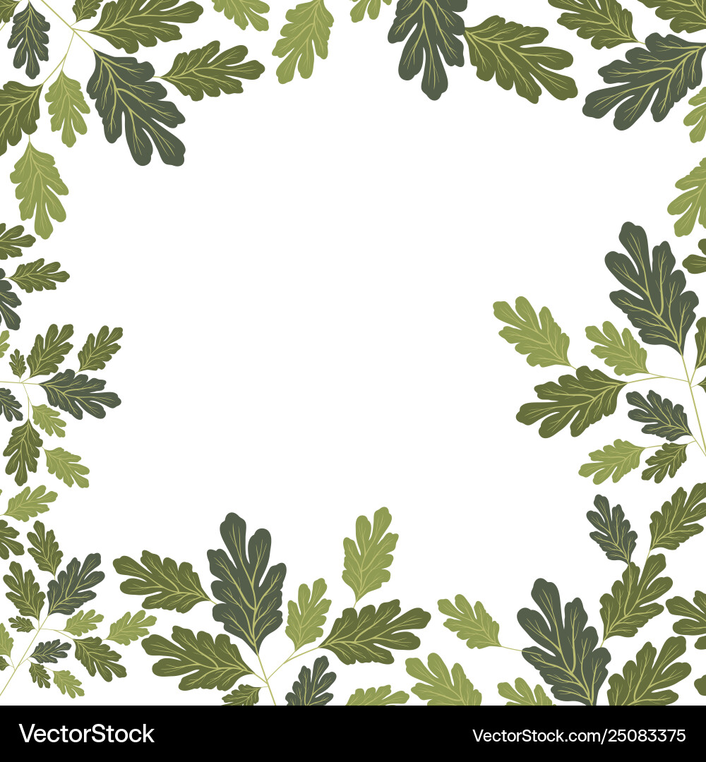 Branch with leafs ecology pattern Royalty Free Vector Image
