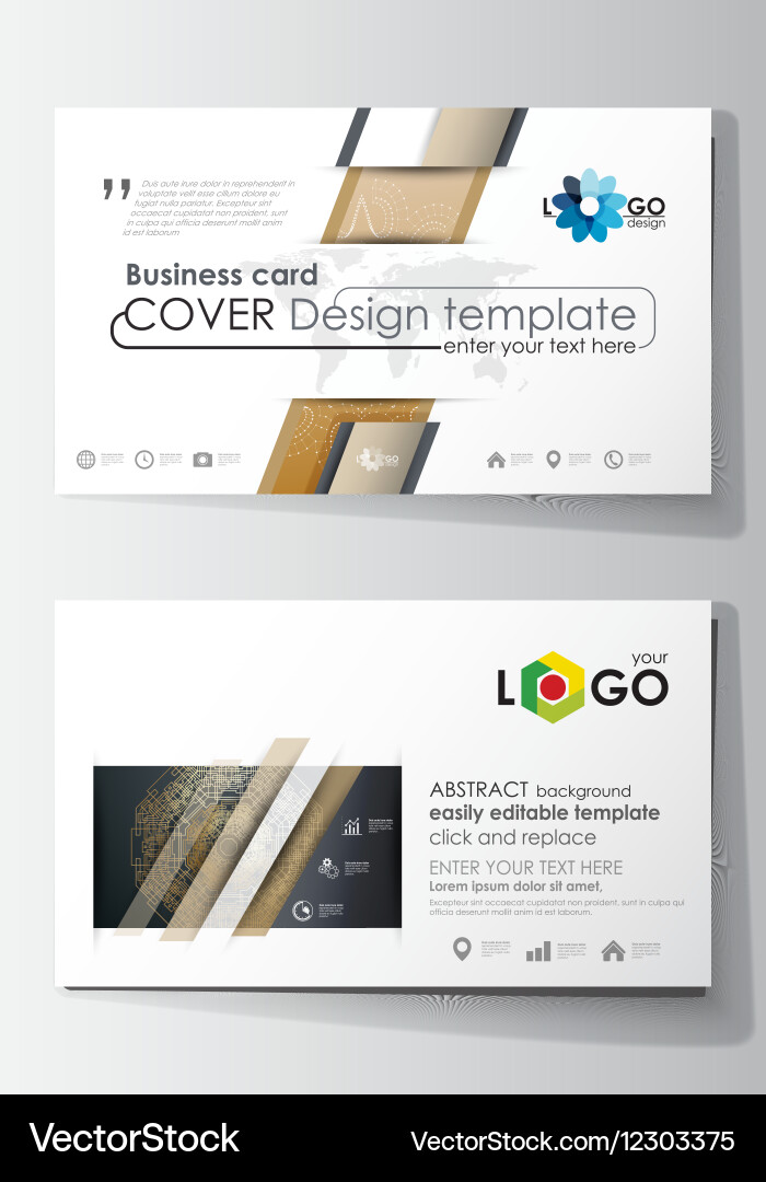 Business card templates cover design template Vector Image