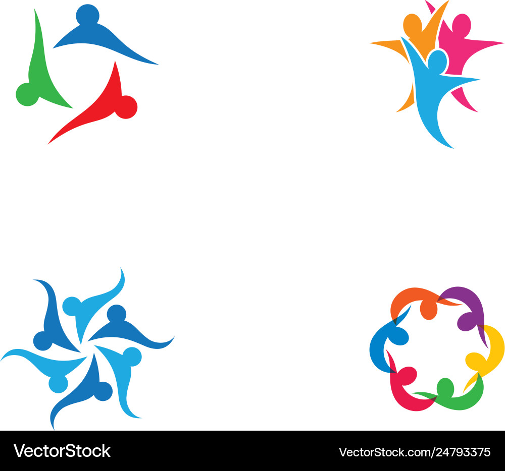 Community logo template Royalty Free Vector Image