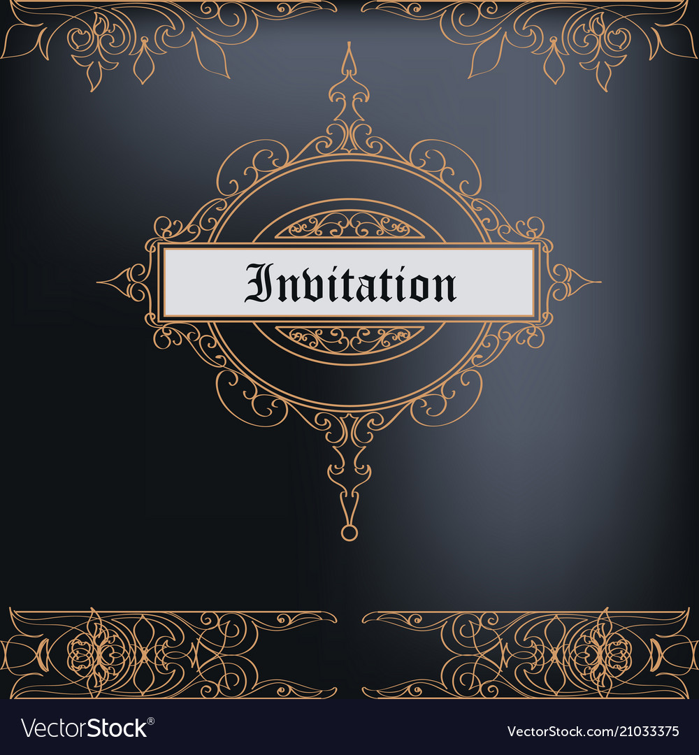 Elegant Frame Or Invitation Card For Design Vector Image