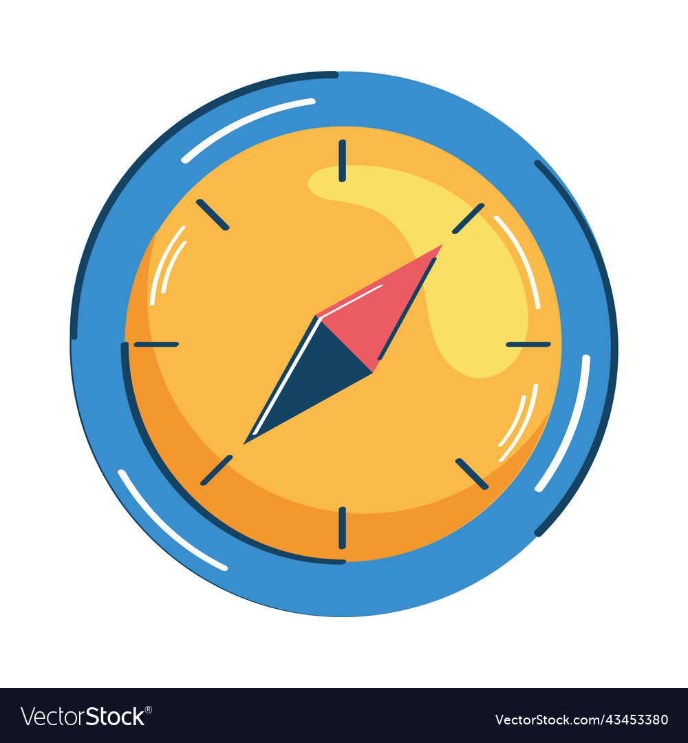 Compass guide device Royalty Free Vector Image