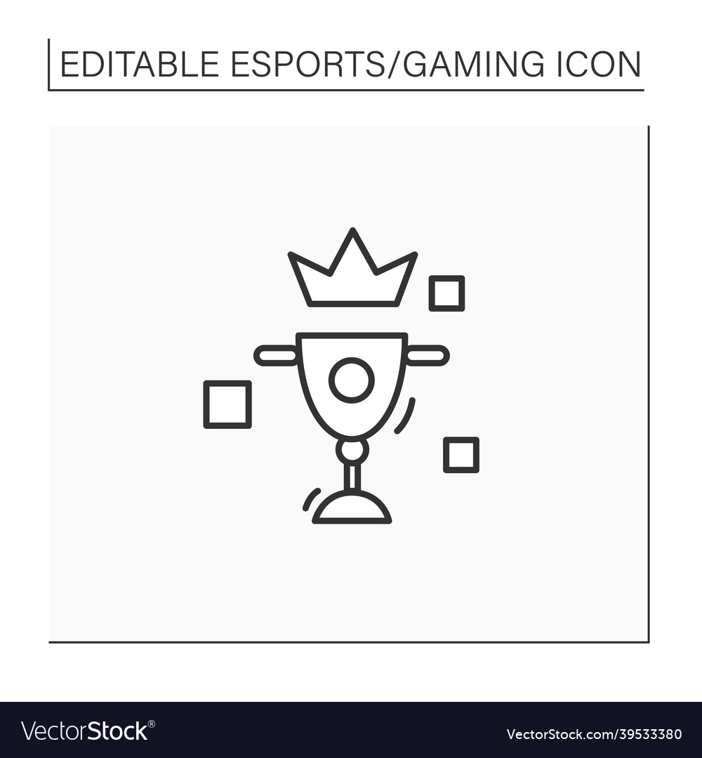 Esports cup line icon