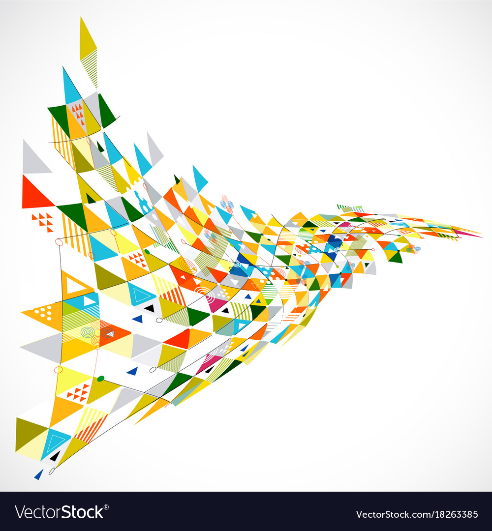 Abstract creative geometrical with mix geometric Vector Image