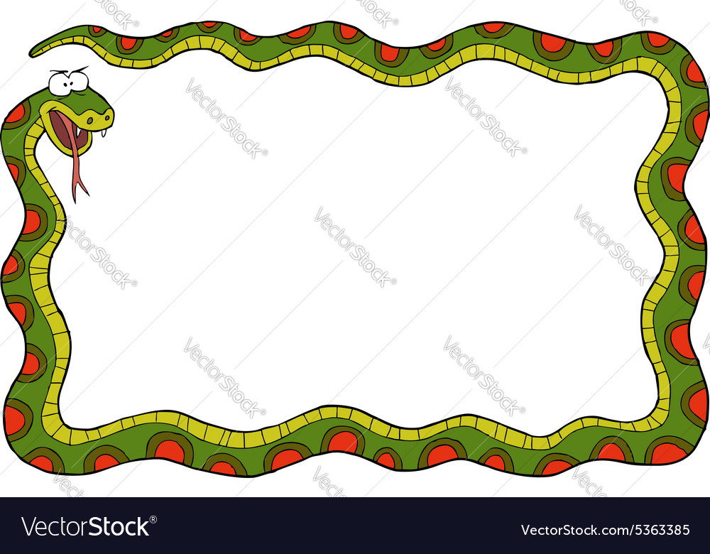 Frame with snake Royalty Free Vector Image - VectorStock