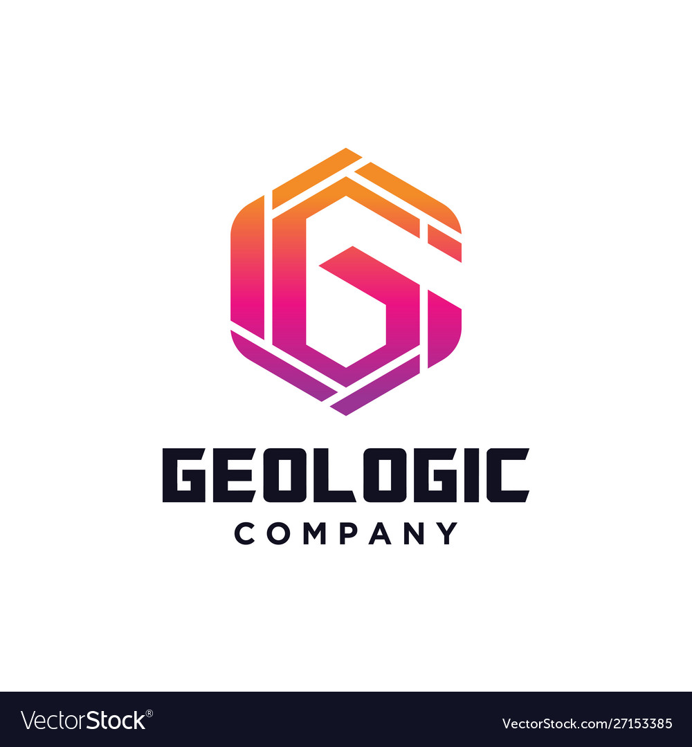 Hexagon Logo with Letter CGC Design Stock Vector - Illustration of