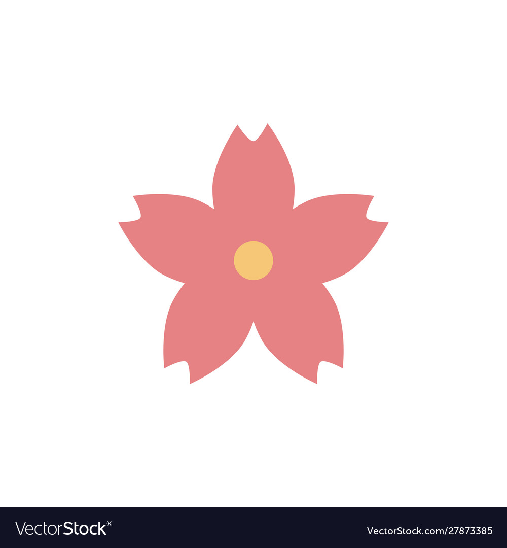 Isolated flower icon flat design Royalty Free Vector Image