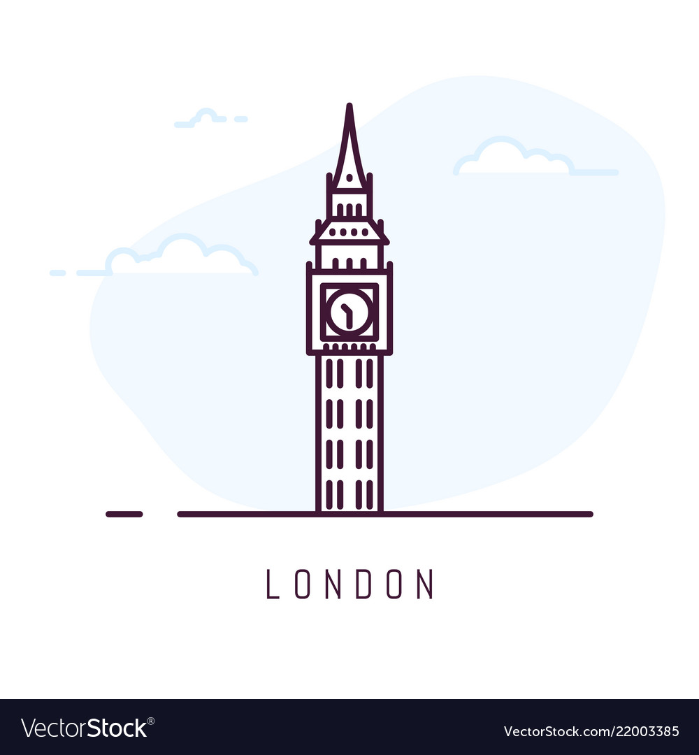 London line style Royalty Free Vector Image - VectorStock