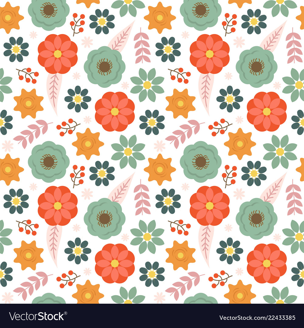 Seamless floral pattern for use as printing