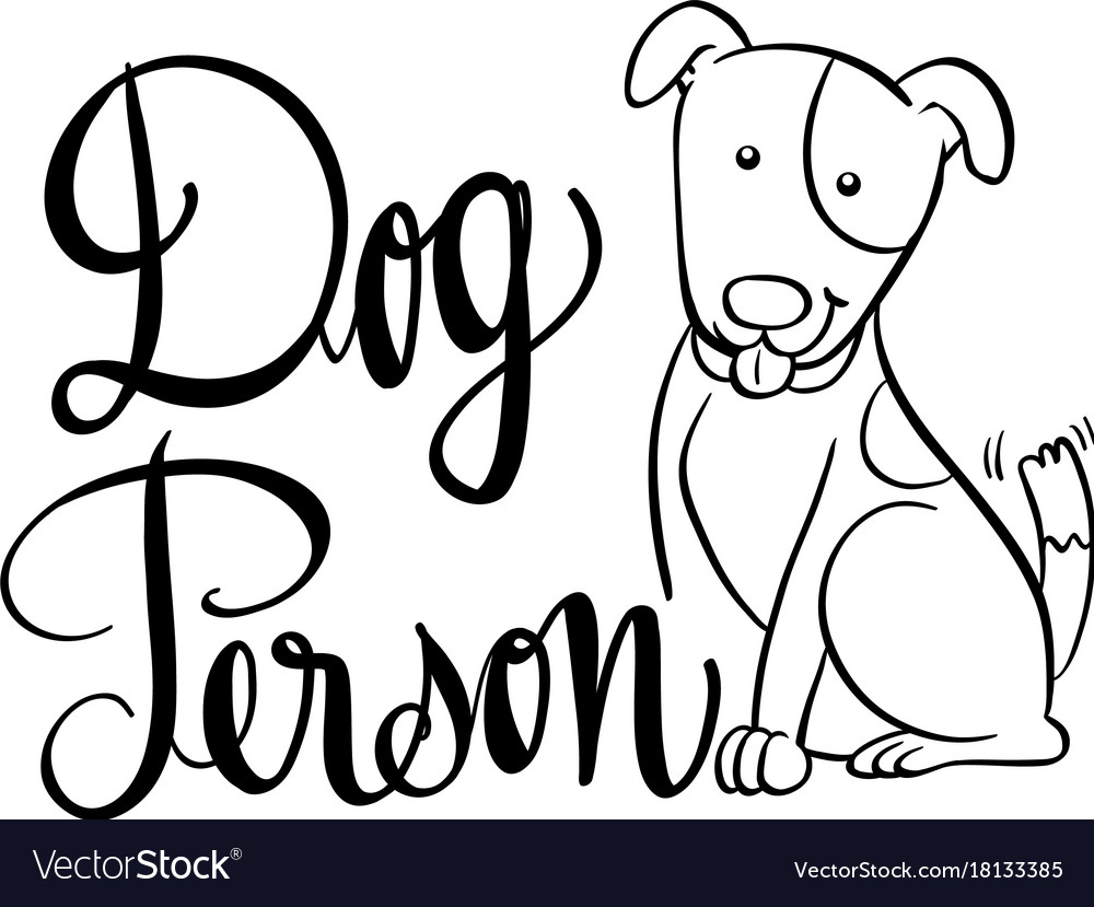 word-phrase-for-dog-person-royalty-free-vector-image