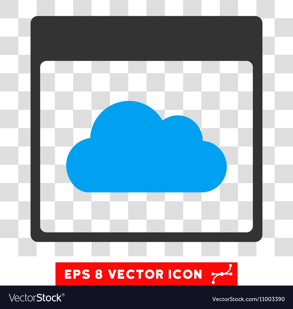 Cloud calendar page eps icon