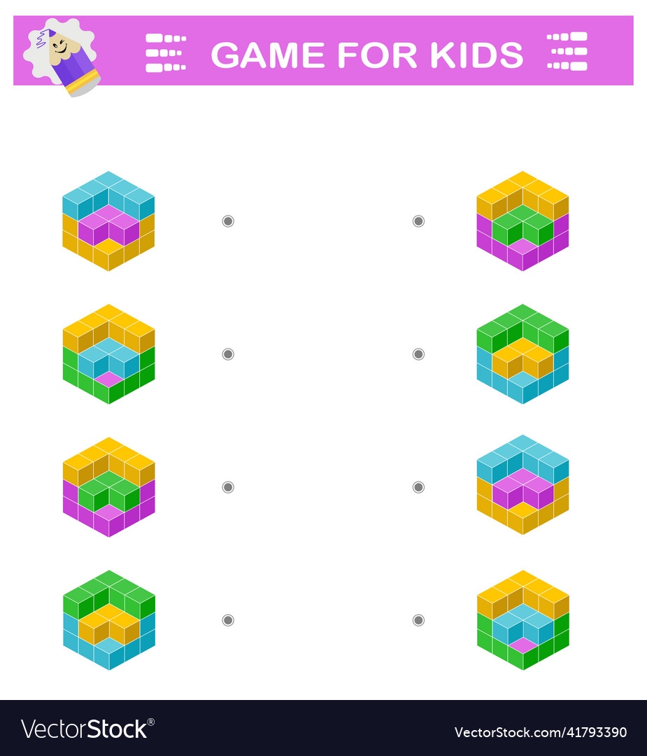 Education logic game for kids Royalty Free Vector Image