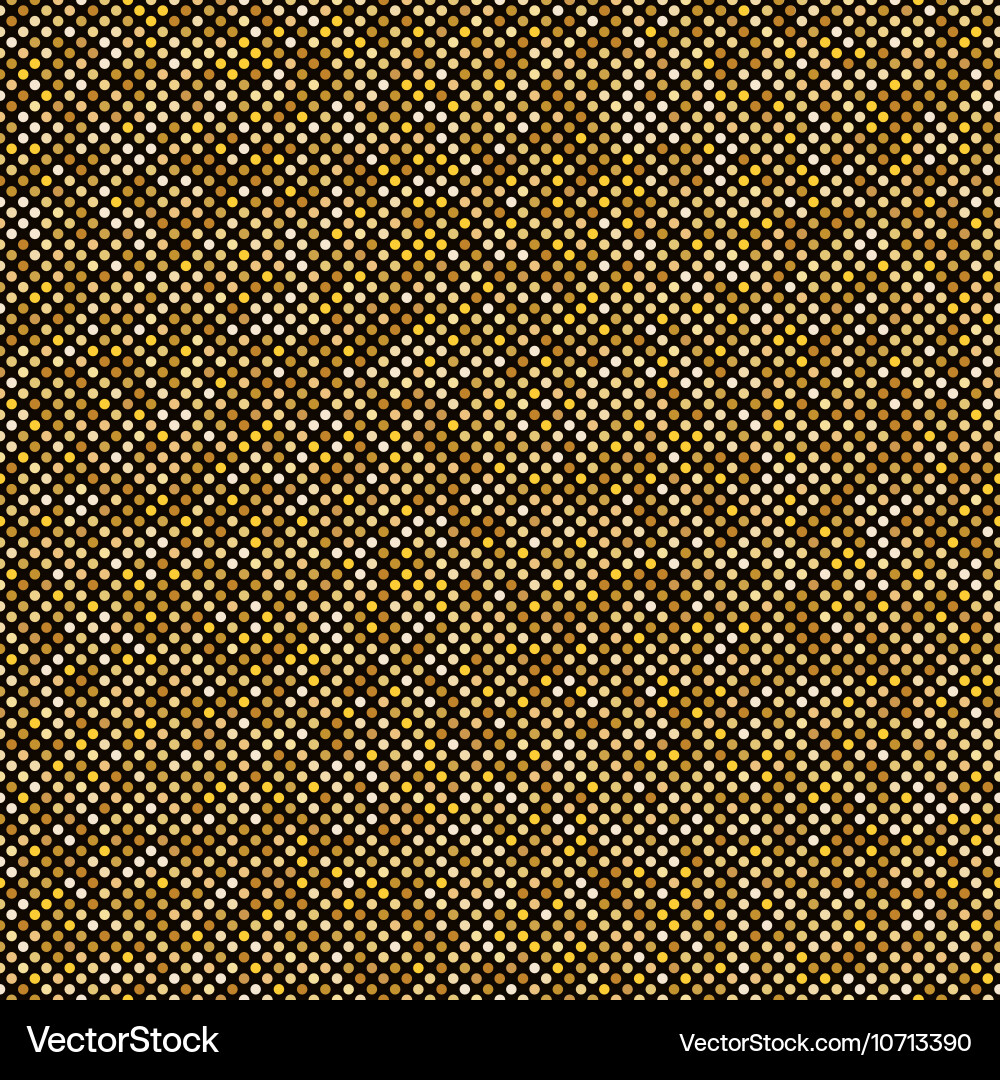 Gold seamless pattern dot circle background Vector Image
