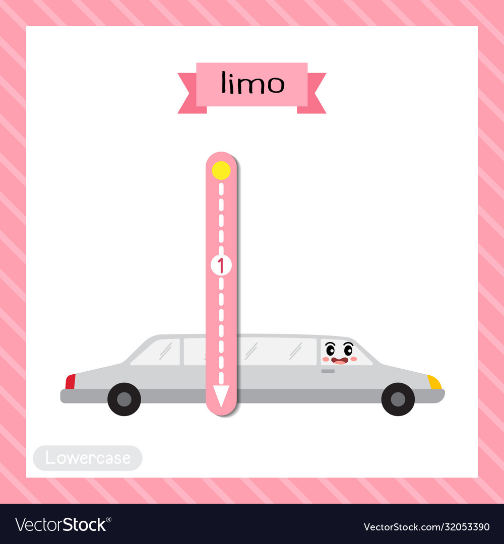 Letter l lowercase tracing limo