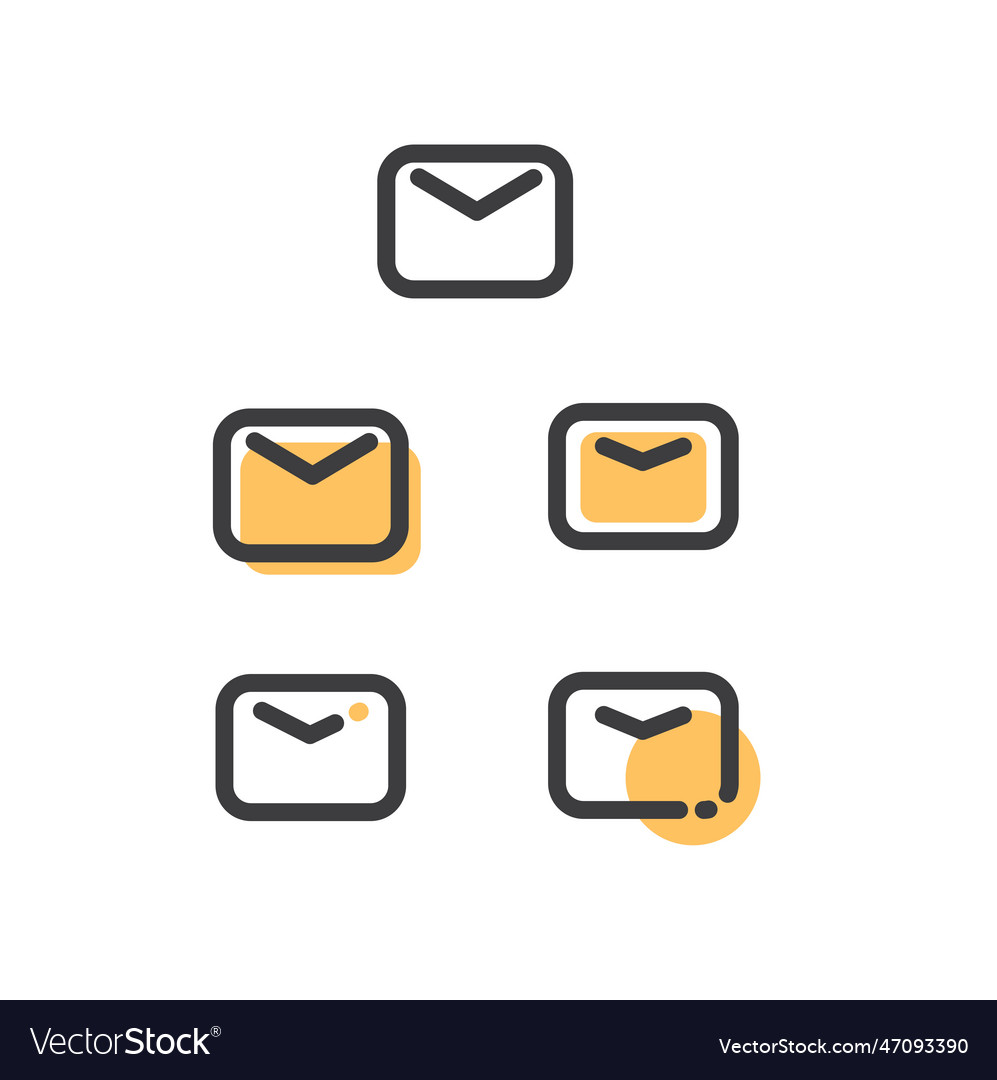 Mail icon for web and app Royalty Free Vector Image
