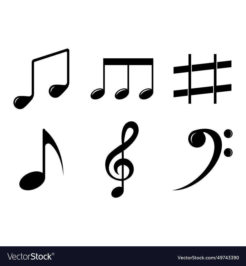 Musical note icon Royalty Free Vector Image - VectorStock