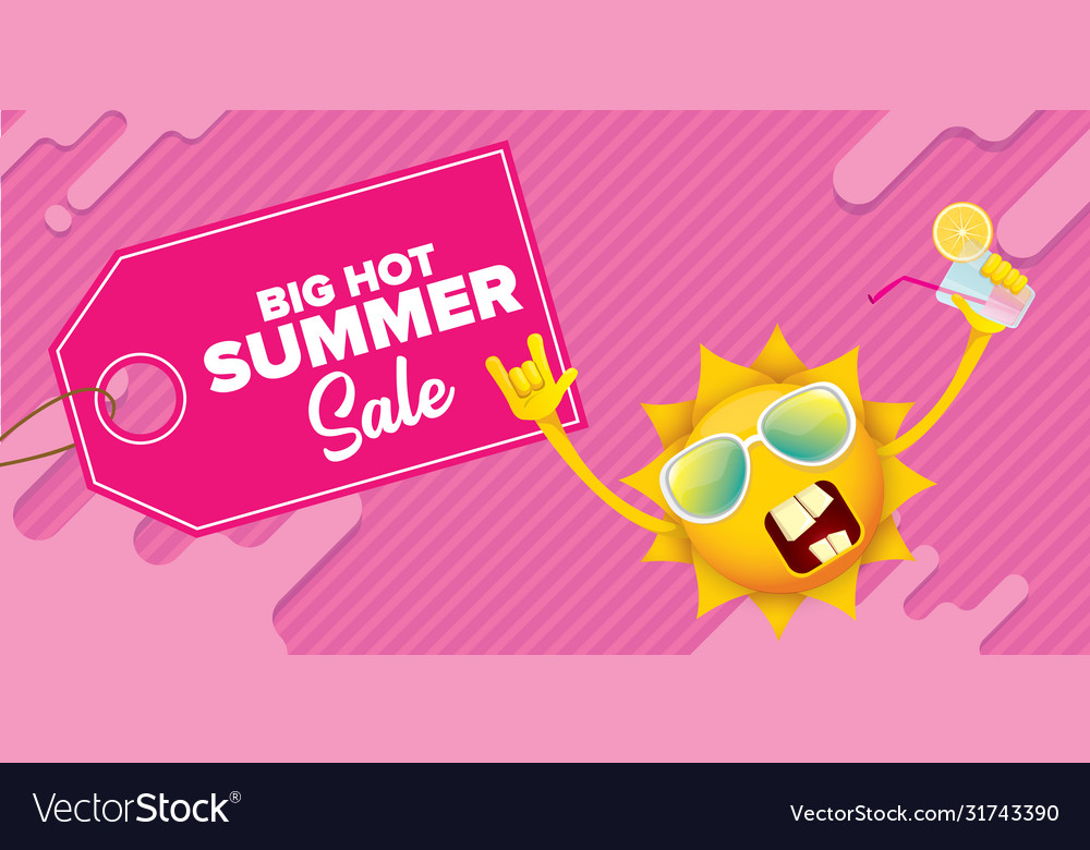 Summer sale horizontal web banner or label