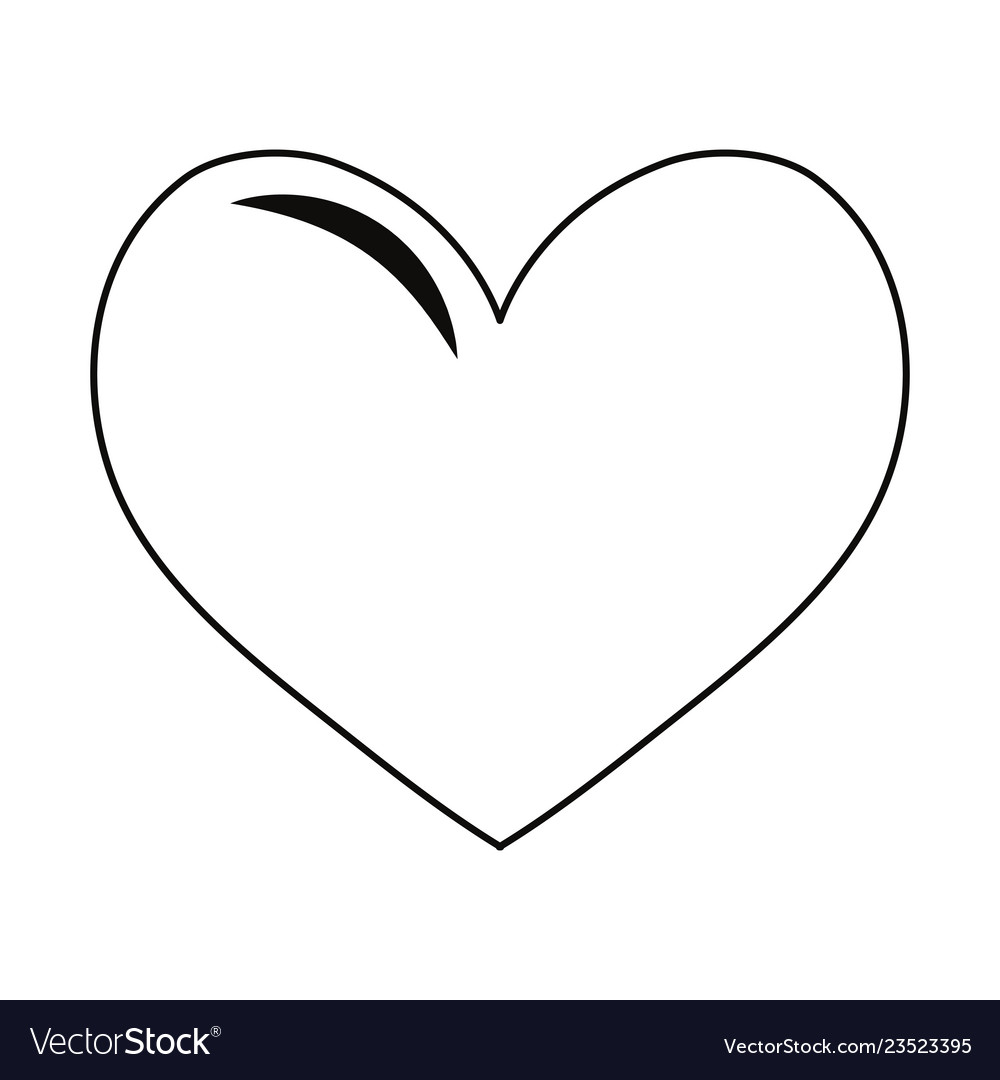 Love heart on white background Royalty Free Vector Image