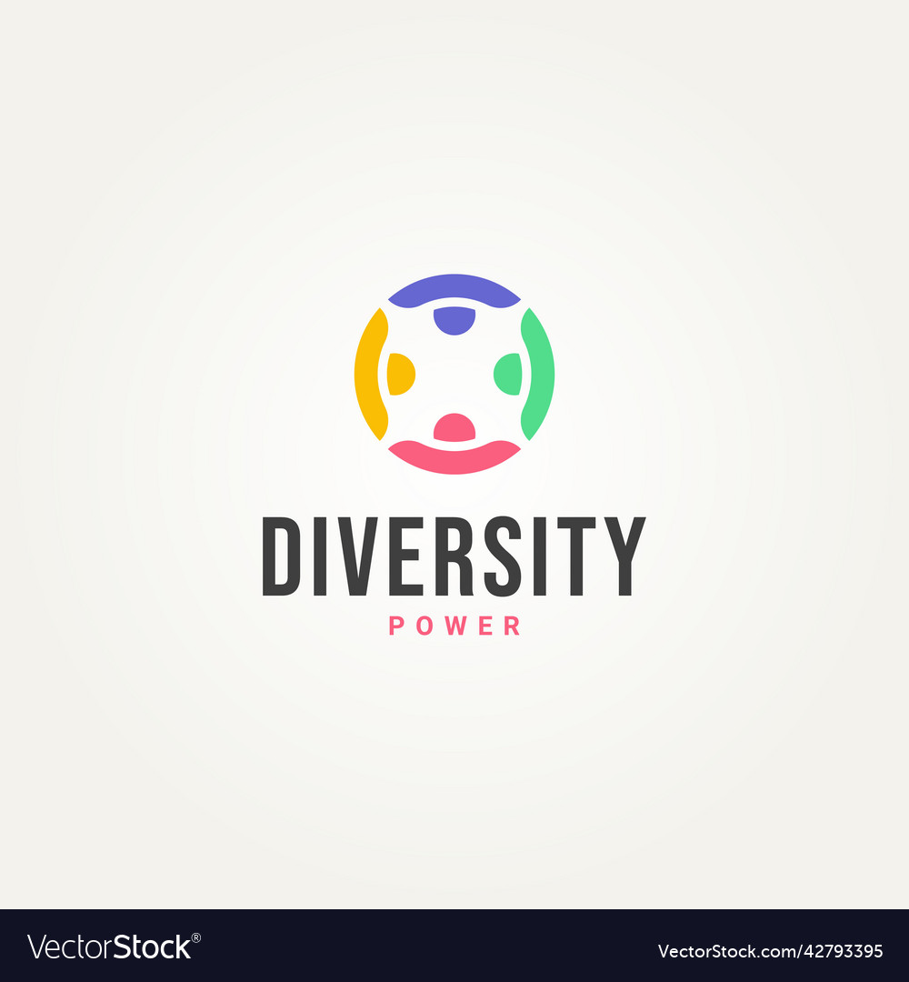 Minimalist diversity and inclusion logo template Vector Image