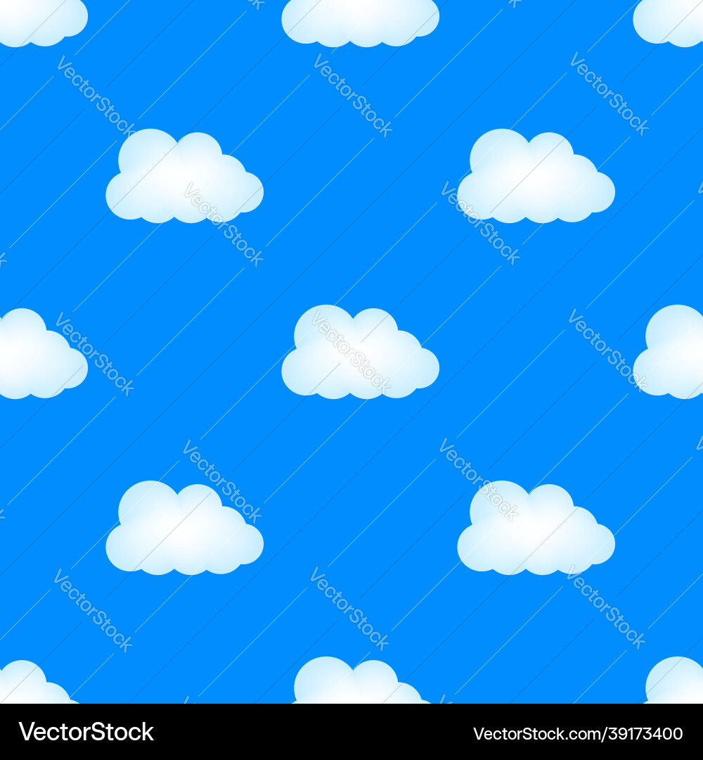 Blue sky clouds cloud pattern cloud shape Vector Image