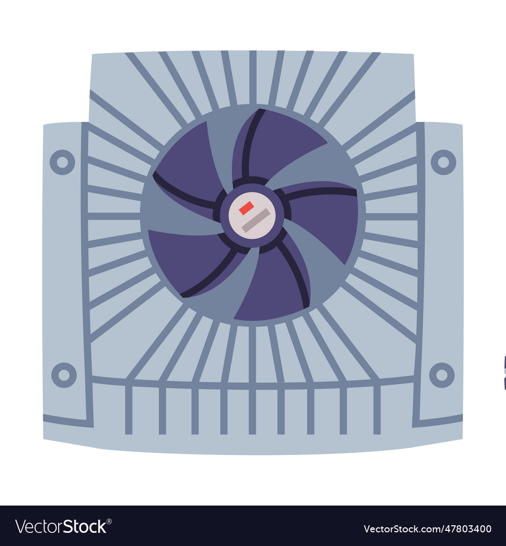 Fan-cooled heat sink as personal computer Vector Image