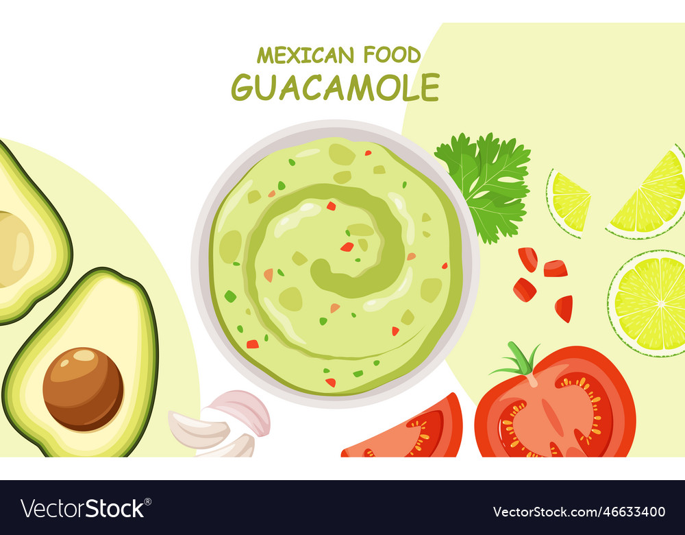 Guacamole sauce Royalty Free Vector Image - VectorStock