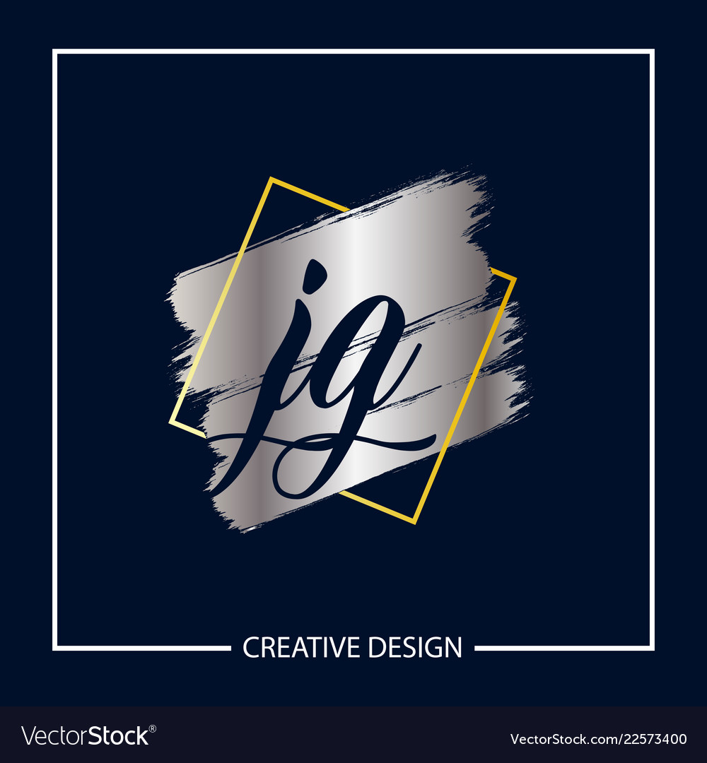 Initial letter jg logo template design Royalty Free Vector