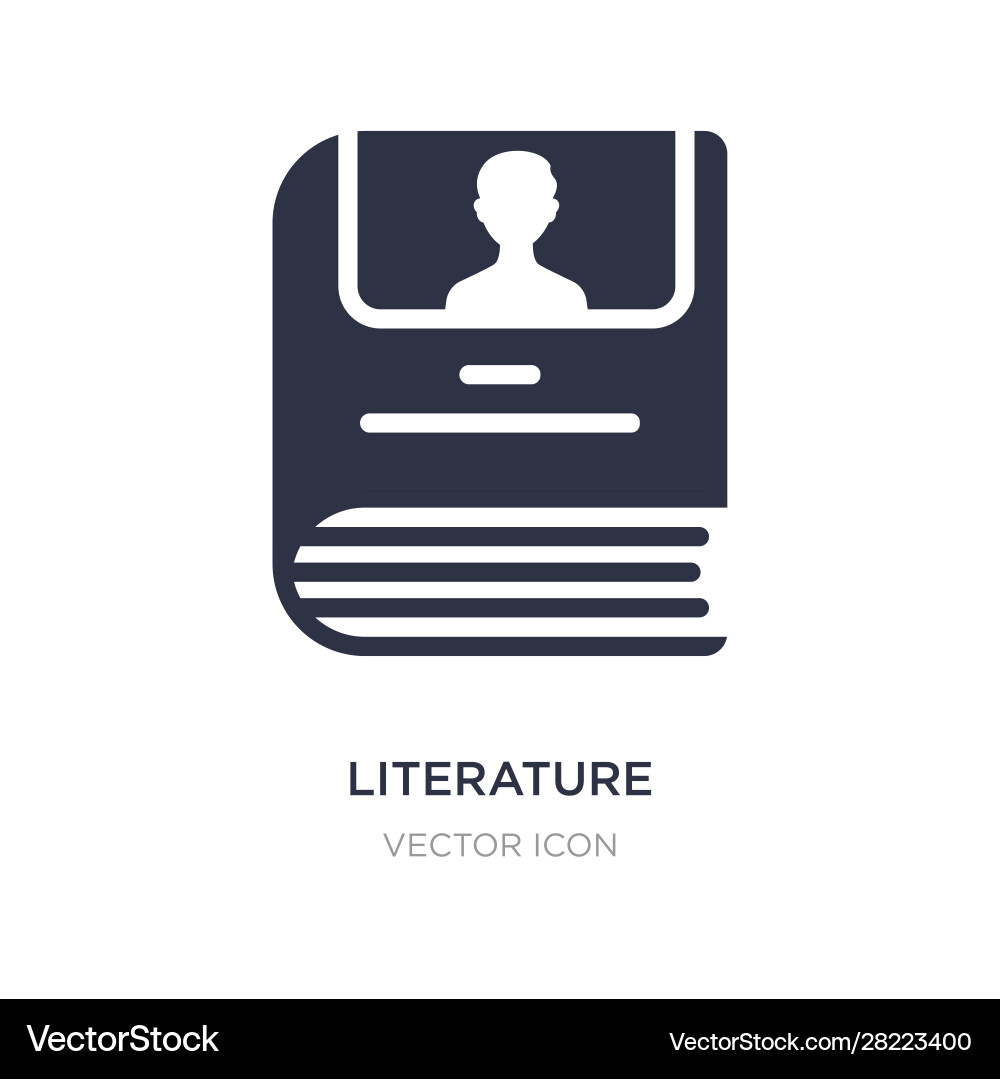 Literature icon on white background simple Vector Image